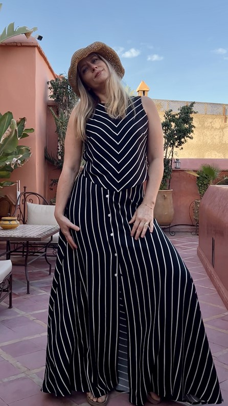 spódnico- spodnie tricolor