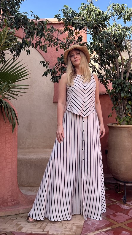 spódnico- spodnie tricolor